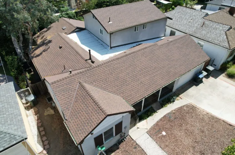 Finished shingle roof